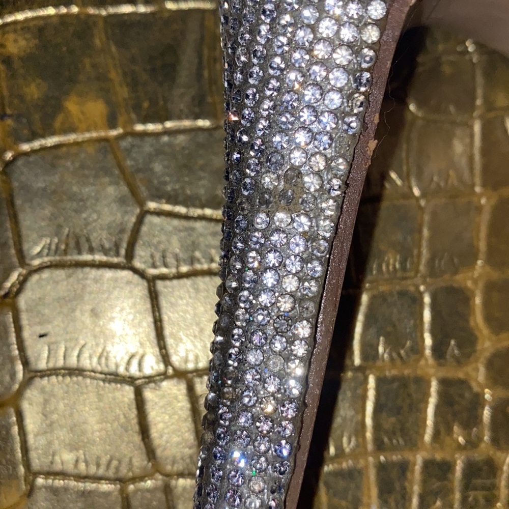 Forever Silver Rhinestone Platform Evening Sandal… - image 6